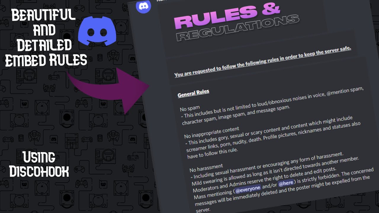 Discord Rules & Info Channel Setup (Beautiful Embed with Discohook) 
