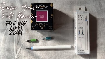 Sailor Hocoro dip pen fine,1.0,2.0mm nibs deep dive with & without nib feed| writing sample & review