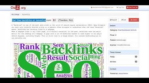 HOW TO BACKLINK ON classifieds4me.com BY SAVESFUN.COM