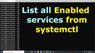How to list all Enabled services from systemctl