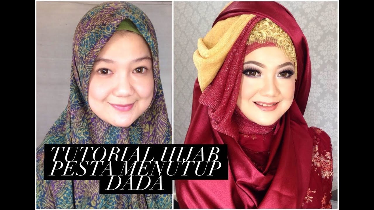 86 Gambar Terupdate Tutorial Hijab Pesta Menutupi Dada Untuk Wisuda