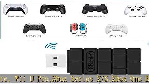 AKNES 8BitDo USB Wireless Controller Adapter 2 Converter Dongle for Switch/Switch OLED,Steam Deck,W