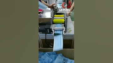 Testing video of automatic face mask high speed mask body slicing making machine