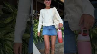 My skirt was rolled up from sitting haha