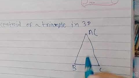 centroid of a triangle in three dimensional geometry