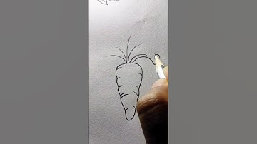 easy carrot 🥕 drawing #art #drawing #shorts