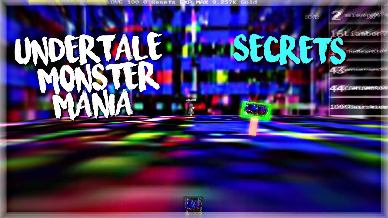 Roblox Undertale Monster Mania All Secrets Youtube - roblox undertale monster mania gold