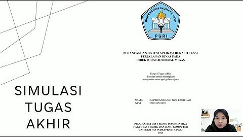 Simulasi TA/Skripsi - Septrianingsih Nur Fadillah 201743501091 || Teknik Informatika, Unindra