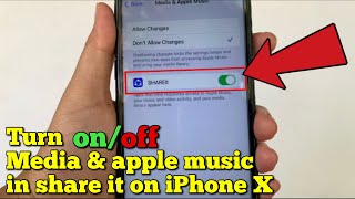 How to turn on or off media and apple music in shareit on iPhone X screenshot 2