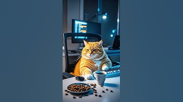 When a Cat Becomes a Computer Expert!    #catlovers #funny #kitten #shorts #cat