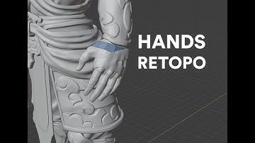 3D Character Retopology - Torso and Hand loops