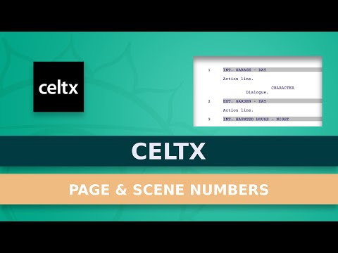 How To Display Page and Scene Numbers In Celtx