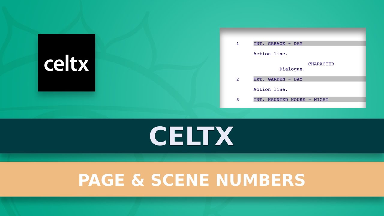 How To Display Page and Scene Numbers In Celtx YouTube