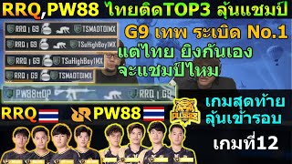 RRQ,PW88 ไทยอย่างลุ้น ติดท๊อป3 ลุ้นแชมป์ เกมสุดท้าย ตัดสินเข้ารอบ ชิงแชมป์โลก เกมที่12 PUBG Mobile