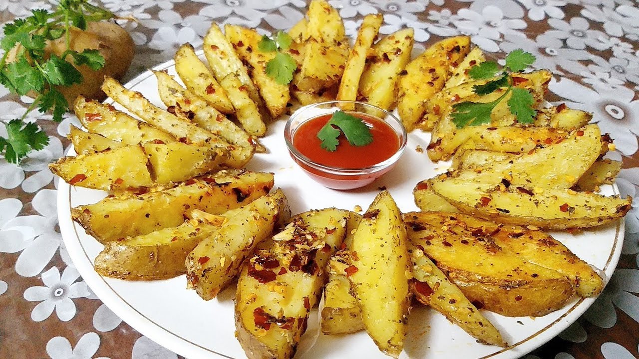 Roasted garlic potatoes recipe | Potato wedges recipe | Baked potato wedges recipe | Potato recipe | Food Kitchen Lab