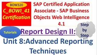 BusinessObjects Report Design II:Unit8:Tutorial: Additional Reporting Techniques