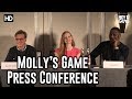 Molly's Game Press Conference - Jessica Chastain, Idris Elba & Aaron Sorkin