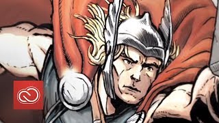 Marvel Avengers Comic With Chad Lewis #MadeThis - Adobe Creative Cloud for Students | Adobe UK screenshot 2