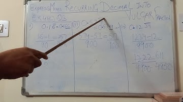 Class7 conversion of mixed recurring decimal into vulgar fraction