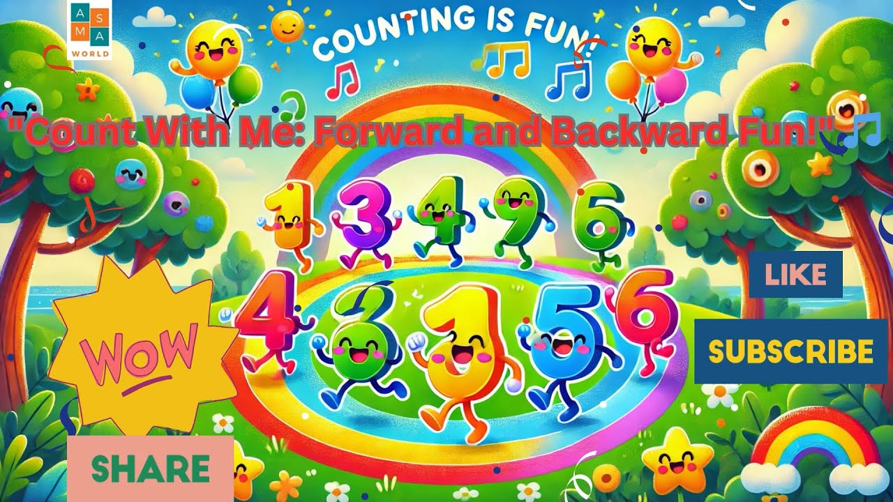Backwards Fun Count With Me Forward and Backward Fun! π΅#maths #backward_counting # ...