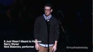 Video thumbnail of "Nick Blaemire sings "It Just Wasn't Meant To Happen" from CALVIN BERGER"