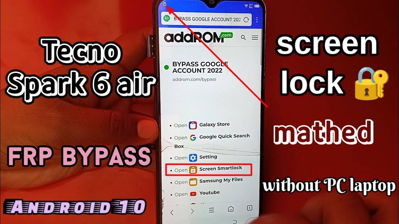 tecno spark 6 air frp bypass