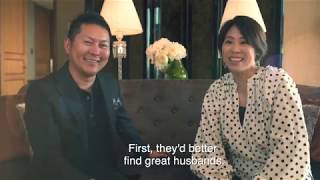 First wedding couple at Shangri-La Hotel, Tokyo