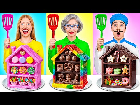 Me vs Grandma Chocolate Food Challenge | Funny Moments by Super Hyper DO