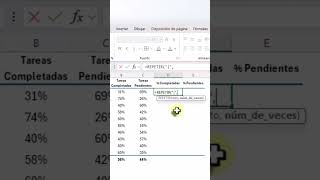 Barras horizontales de distribución porcentual en Excel #excel #exceltips #aprenderexcel #shorts