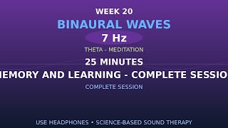🧘 Memory and Learning - Complete Session | 7Hz | 25min Session