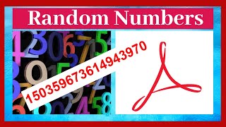 How to generate random numbers in adobe form