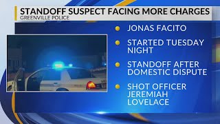 Suspect in barricaded incident where officer shot facing additional charges