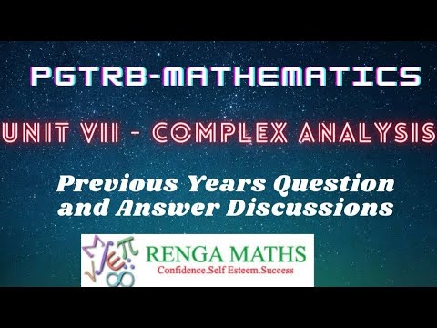PGTRB - Complex Analysis - Previous Years Question and Answer Discussion