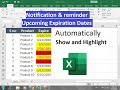 how to Create Notifications or Reminders Automatically in Excel