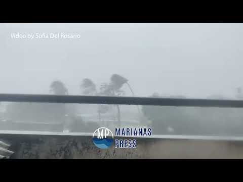 Super Typhoon Sinlaku winds, rain on Tinian 5PM April 14, 2026 