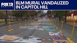 Black Lives Matter mural vandalized in Seattle's Capitol Hill | FOX 13 Seattle