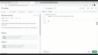 Reverse String||LeetCode 344
