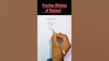 Fraction Division of Decimal #math #shorts