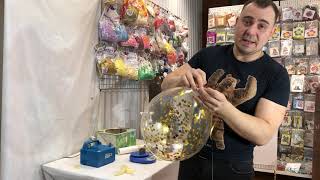 Как делать Шары с конфетти, метровый шар с конфетти, оборудование для шаров с конфетти