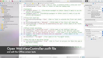 iOS WebView apps: Create/customize a Offline screen [XCODE HOW TO VIDEO]