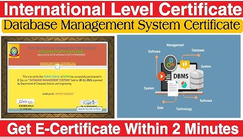 Free Course Database Management Systems I Free Certificate I DBMS Certificate I @DigitalClassroomOfficial