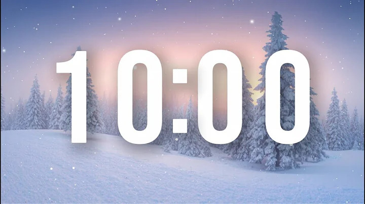 10 Minute Winter Snow Timer with Relaxing Music and Forest Scene