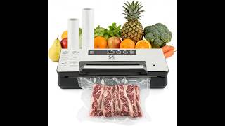 Dual Pump Vacuum Sealer Machine for Sous Vide &amp; Food Storage, Handle Lock, Double Heat Seal,