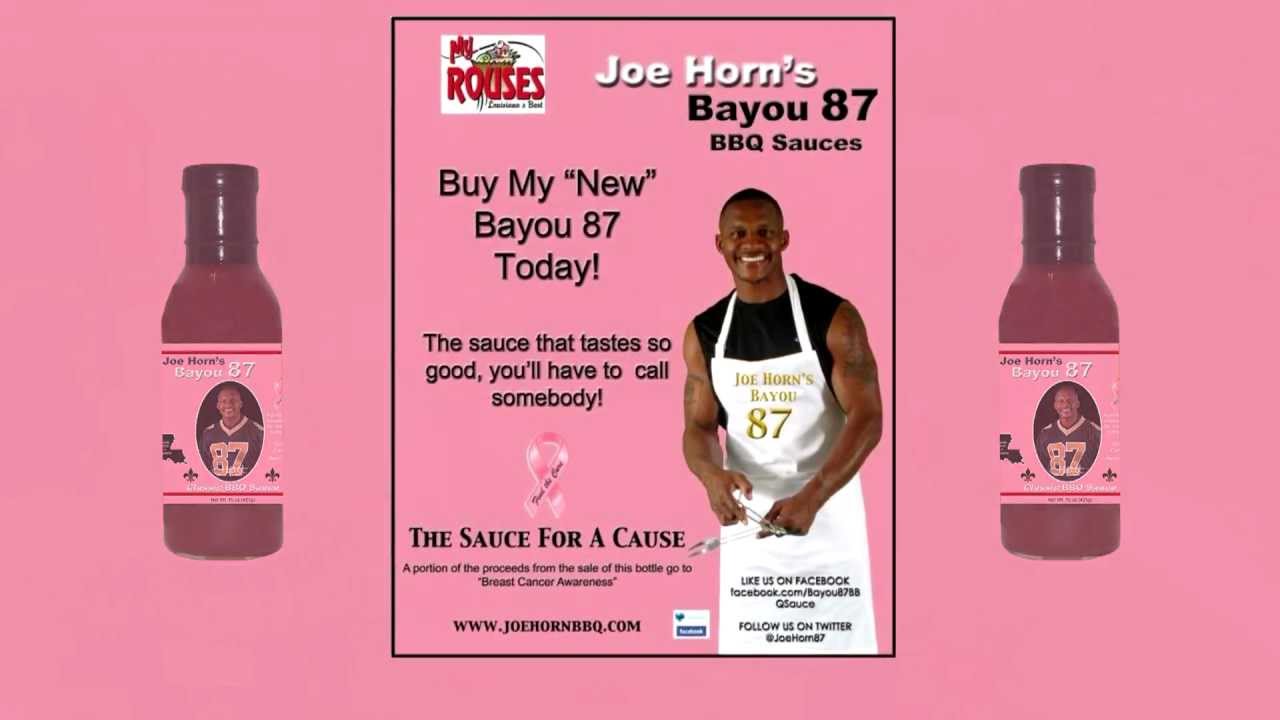 Joe Horn's Bayou 87 BBQ Sauces and Rouses Go Pink for Breast Cancer Awareness YouTube