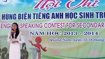 Võ Thị Tuyết Trà (THPT Phan Châu Trinh)- Giải nhất Hùng biện Tiếng Anh cấp Tỉnh