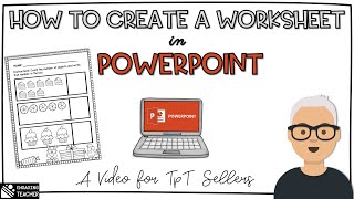 How to Make a Worksheet in PowerPoint for TpT Sellers (and save as a pdf)
