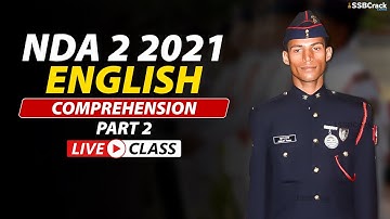 NDA 2 2021 | 500 Most Expected Questions in English | Comprehension Live Class | Part 2