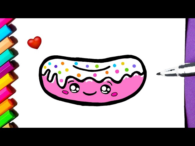 DONUT FOFO Como desenhar Donut Panda Unicórnio Kawaii ❤ Desenhos