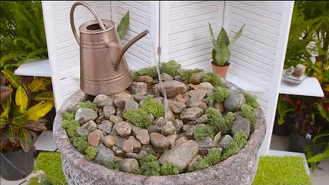 DIY Watering Can Water Feature #TerraHowTo