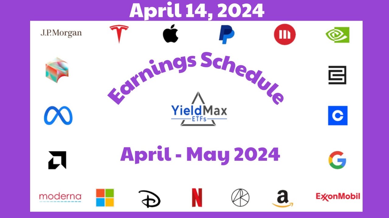 4 14 yieldmax single stock underlying quarterly earnings schedule apr